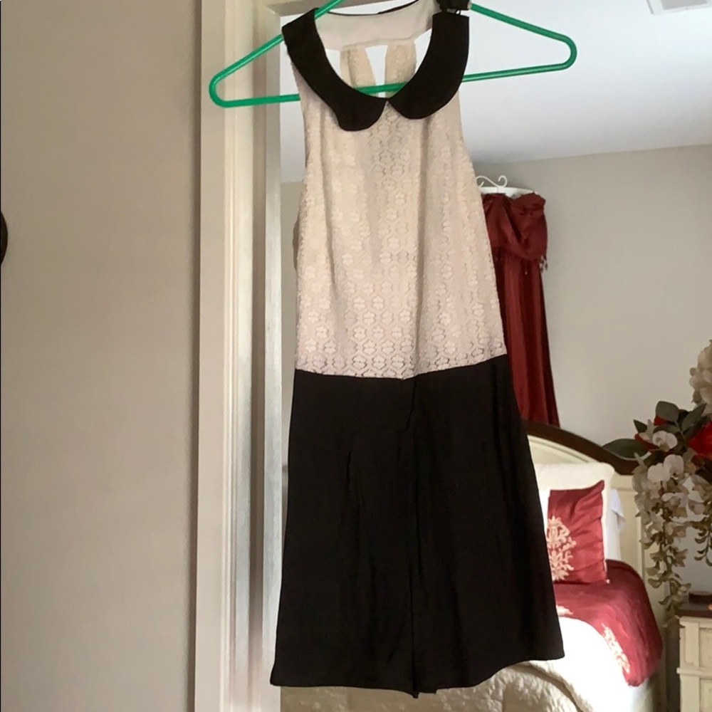 Modcloth Peter Pan Romper With Open Back - image 3